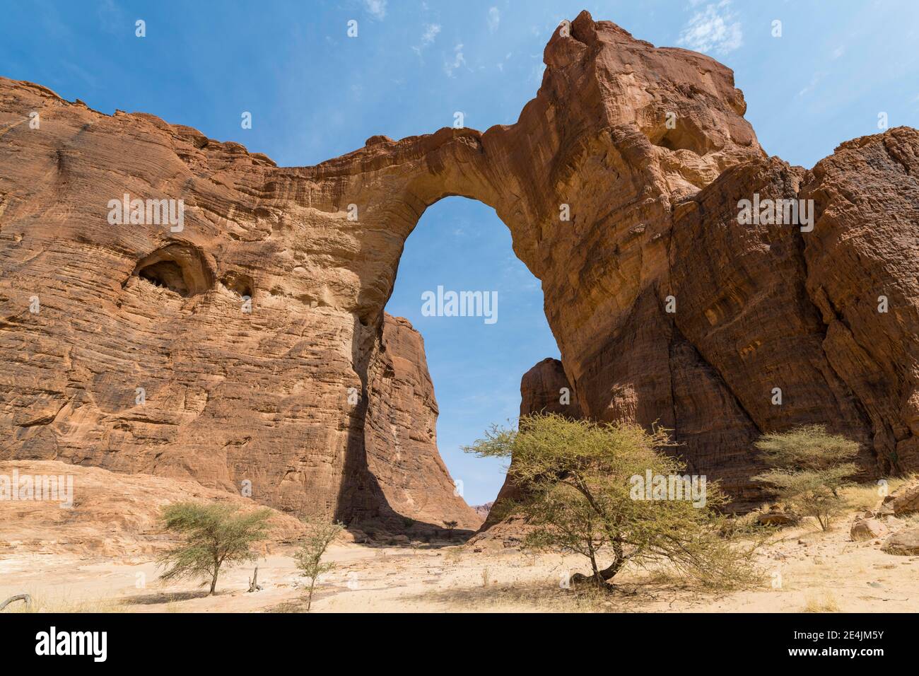 Terzo arco di roccia più grande del mondo, l'altopiano di Ennedi, Ciad Foto Stock