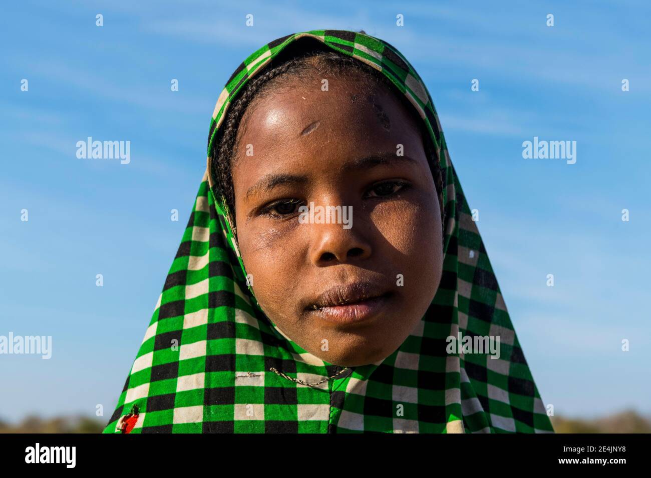 Beduin ragazza, Sahel, Ciad Foto Stock