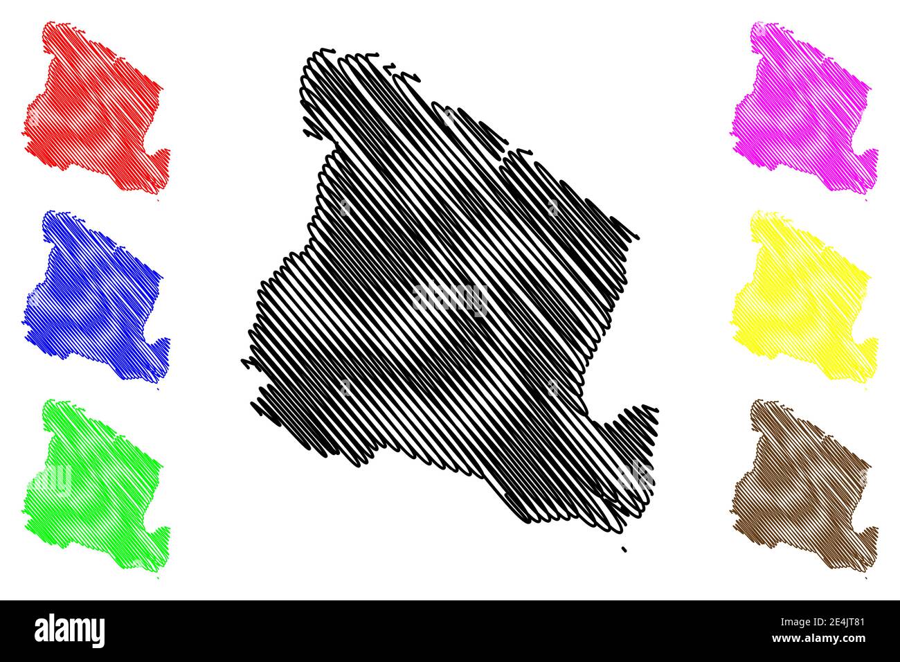 Essex County, New Jersey (Stati Uniti, Stati Uniti d'America, Stati Uniti, Stati Uniti, Stati Uniti) mappa vettoriale illustrazione, scrimble schizzo Essex mappa Illustrazione Vettoriale