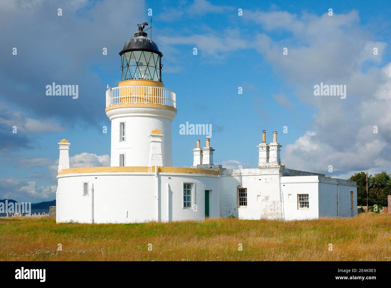 Faro a Chanonry Point, Scozia, Gran Bretagna Foto Stock