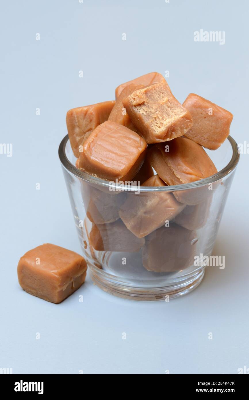 Confetti inglesi, in vaso, caramello, caramello, caramello morbido, caramella, morso, caramello caramello caramello, caramello Foto Stock