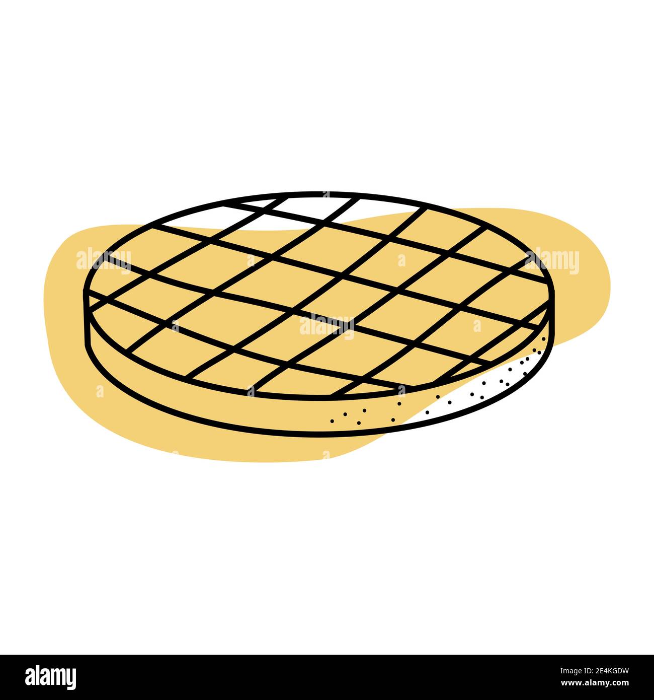 Cialde icona doodle per il web e arredamento cucina Illustrazione Vettoriale