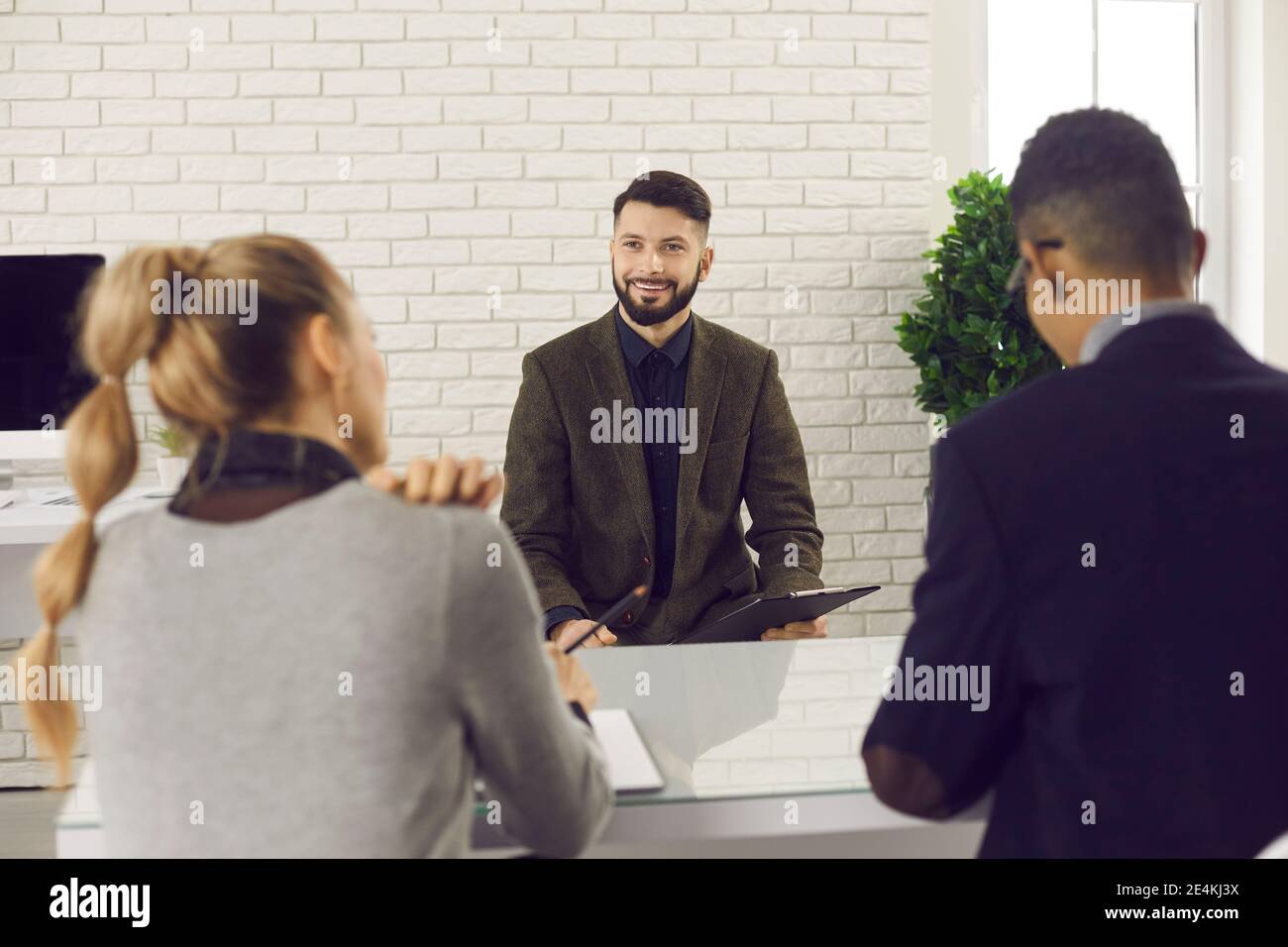 Intervista, datore di lavoro, concetto di assunzione Foto Stock