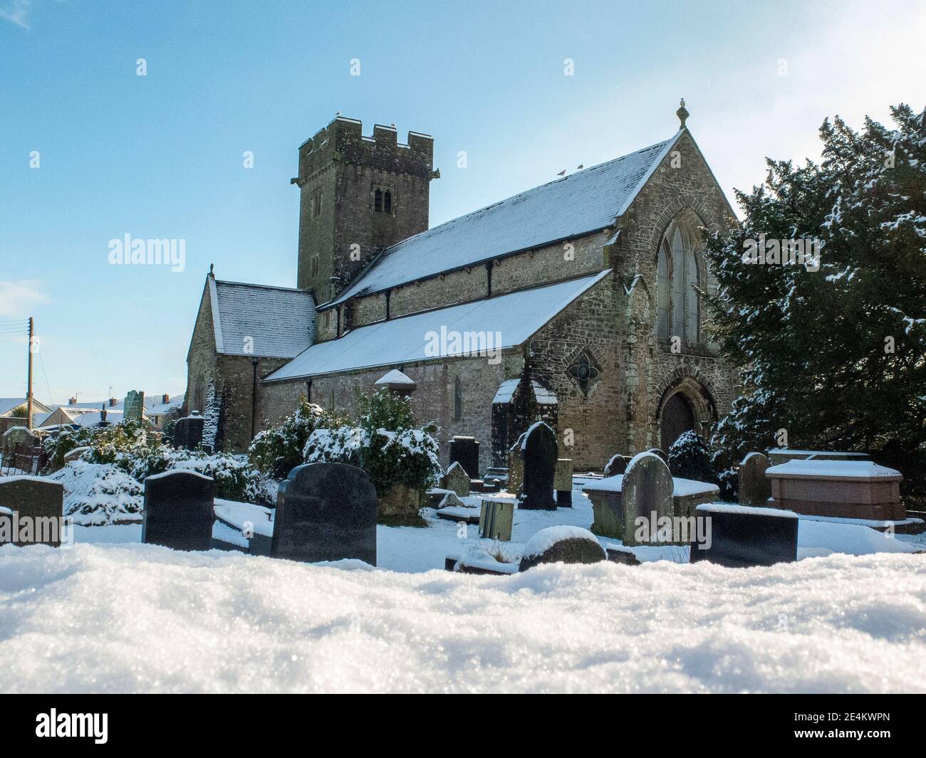 Chiesa di San Crallo Coychurch Llangrallo Bridgend Galles del Sud Foto Stock