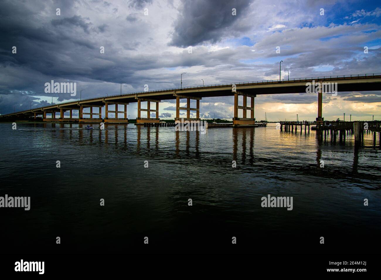 Paesaggio del fiume Indiano da New Smyrna Beach, Florida Foto Stock