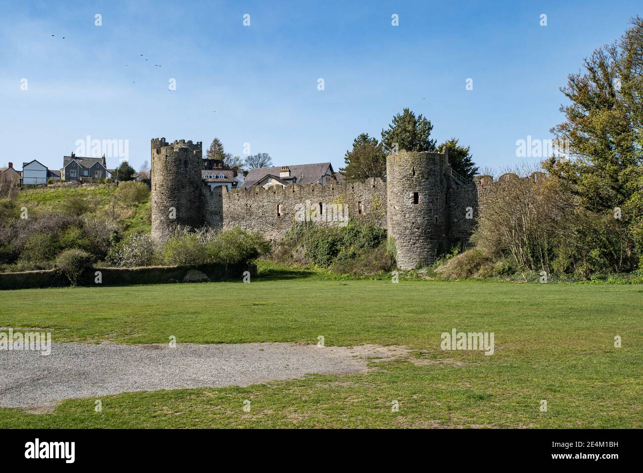 Conwy Castle Town Walls, Clwyd, Galles del Nord Foto Stock