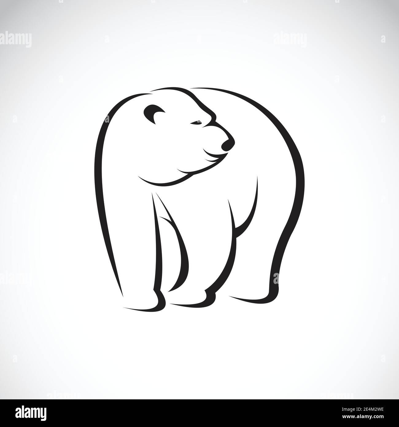 Vettore di un orso disegno su sfondo bianco. Illustrazione vettoriale a livelli facilmente modificabile. Animali selvatici. Illustrazione Vettoriale