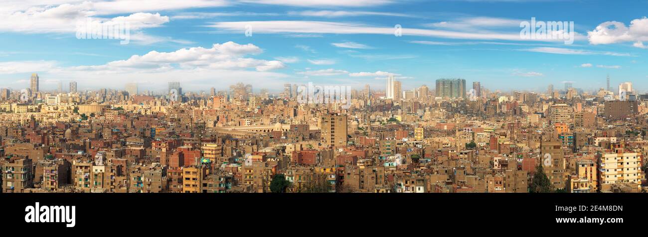 Il bellissimo panorama della città del Cairo in Egitto Foto Stock
