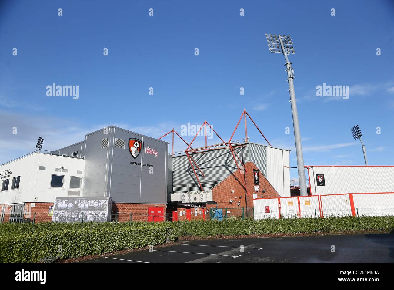 Bournemouth, Regno Unito. 24 gennaio 2021. Fuori dal Vitality Stadium, sede del Bournemouth FC, durante il Lockdown Credit: SPP Sport Press Photo. /Alamy Live News Foto Stock