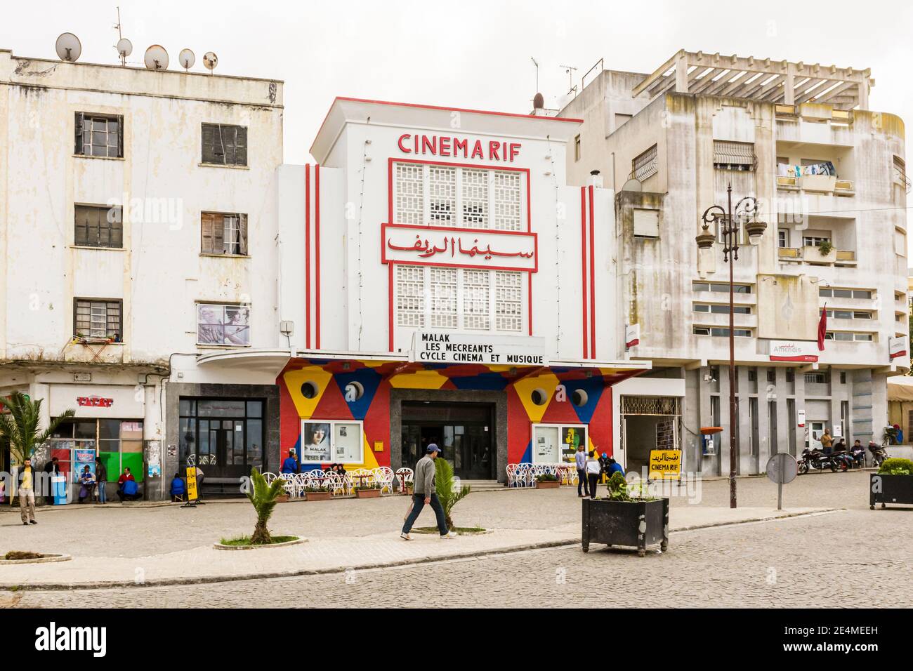 La casa d'arte Cinema Rif a Grand Socco a Tangeri, Marocco Foto Stock