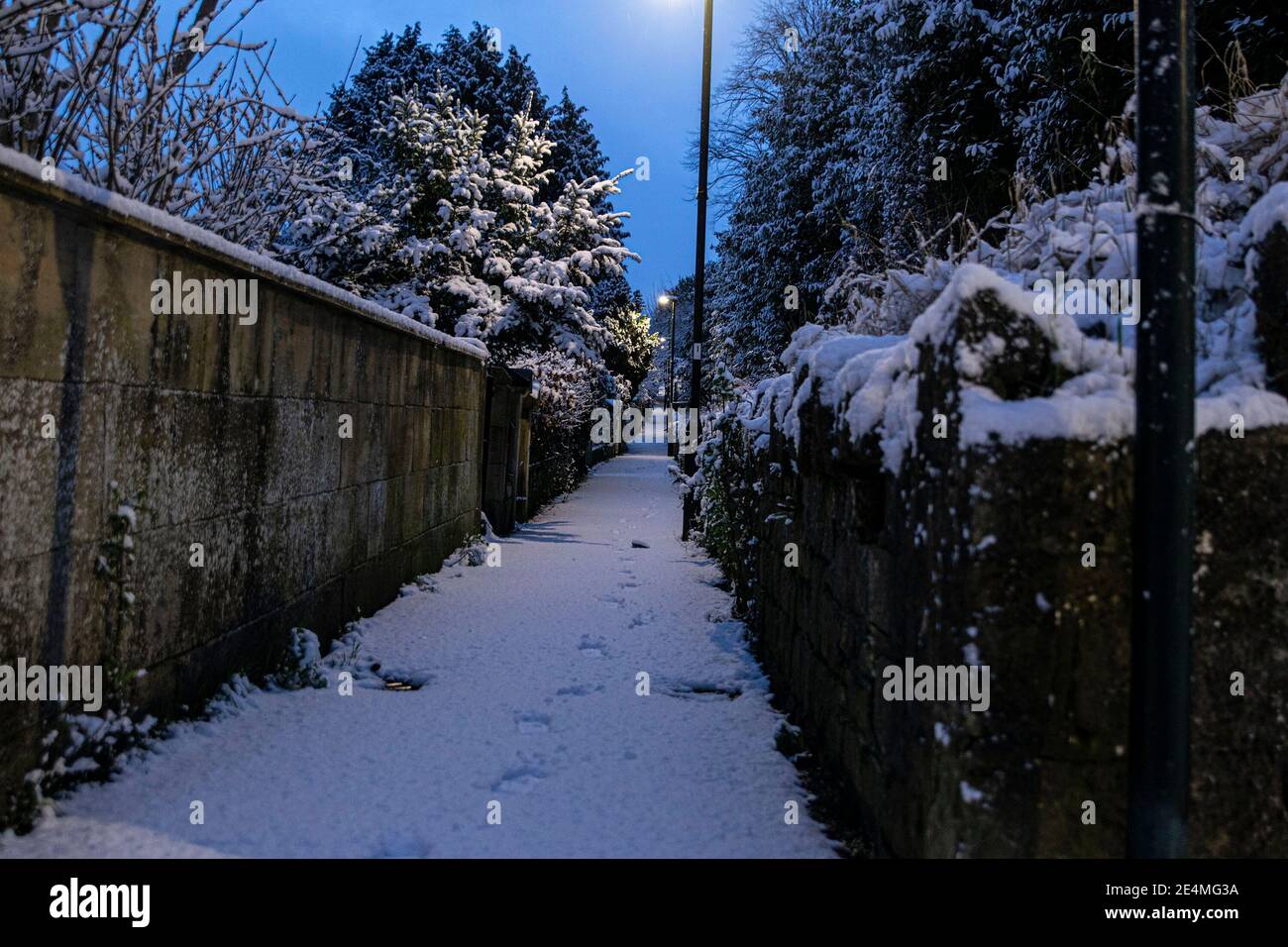 Neve in bagno/neve 2021 Foto Stock