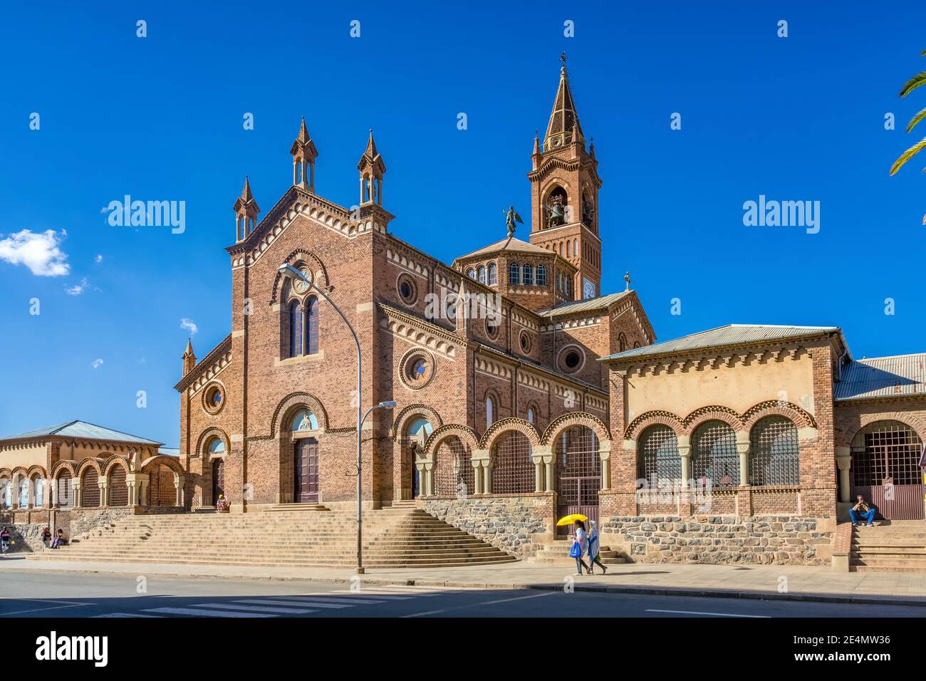 Chiesa di nostra Signora del Rosario nel centro di Asmara, capitale dell'Eritrea, Africa orientale. Foto Stock