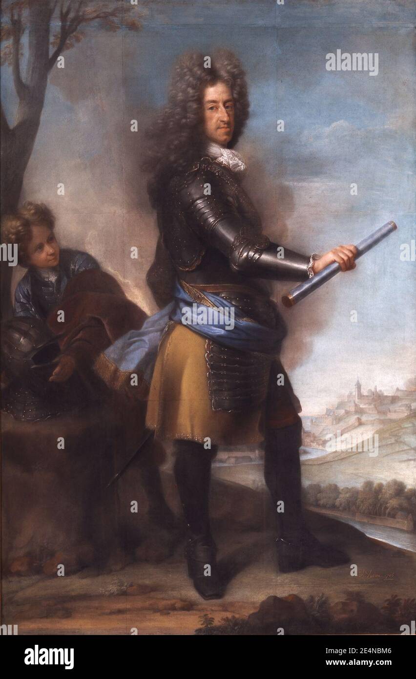 Max Emanuel als Feldherr-Vivien, 1706. Foto Stock