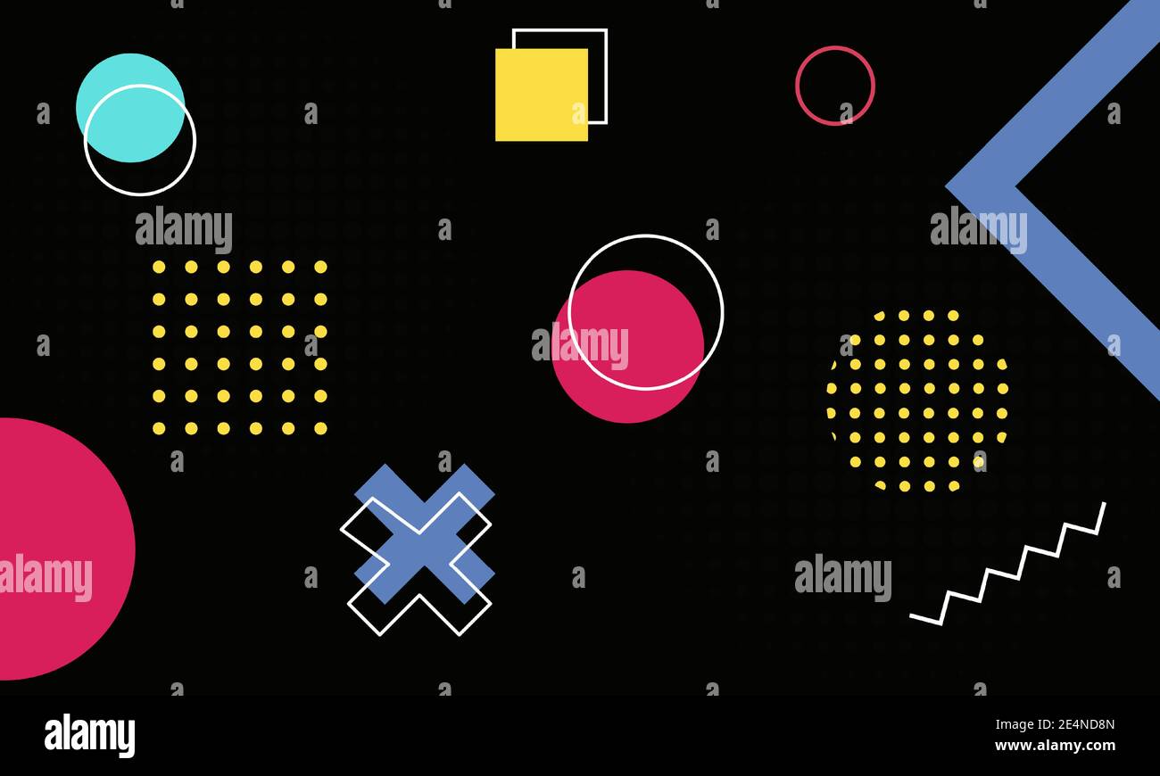 Sfondo geometrico astratto nero. Concetto di forma moderna. Illustrazione Vettoriale
