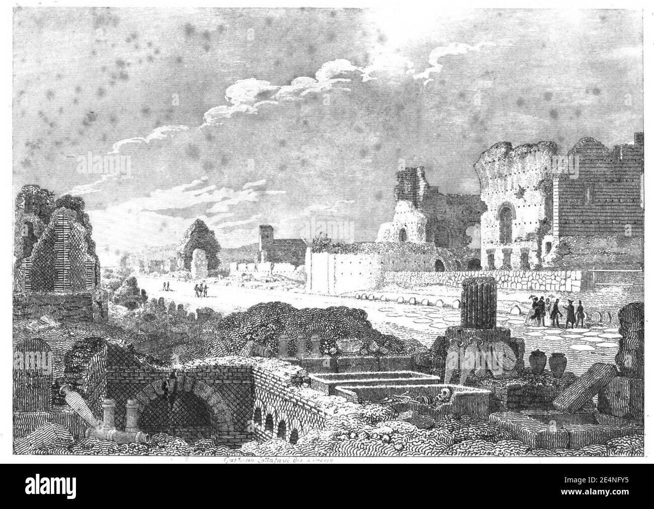 Memoria sullo scavo della Via Appia fig.1. Foto Stock