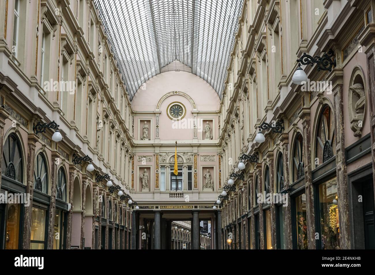 Galleria reale di Saint Hubert a Bruxelles, Belgio Foto Stock