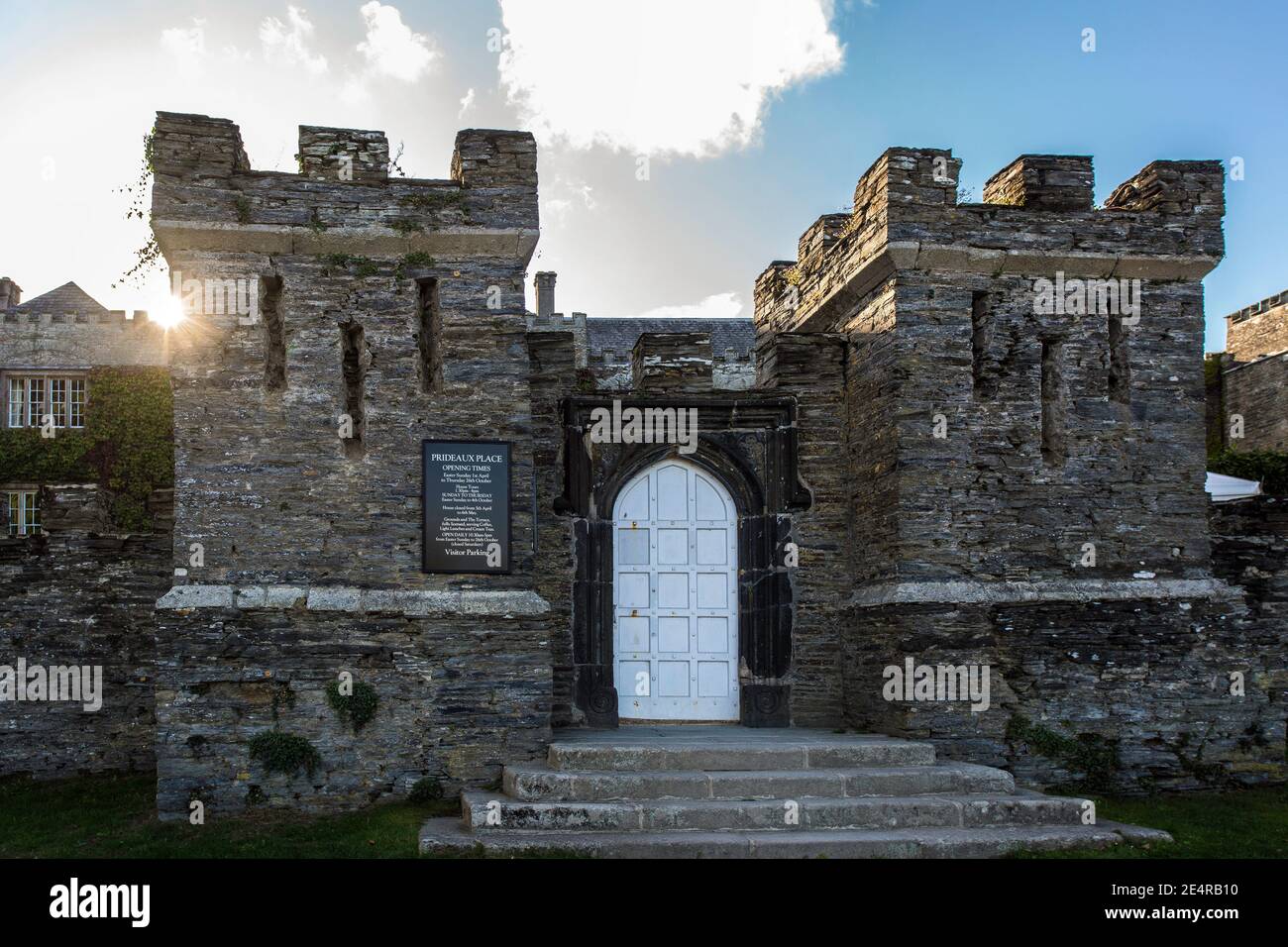 GRAN BRETAGNA/ Inghilterra / Cornovaglia / esterno del Palazzo Pridequx a Padstow, Regno Unito. Foto Stock