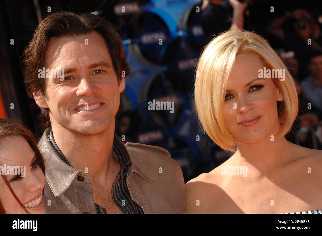 Jim Carrey e Jenny McCarthy partecipano alla prima di 'Dr. Seuss Horton sente chi!" Al Mann Village Theatre di Westwood, Los Angeles, California, USA l'8 marzo 2008. Foto di Lionel Hahn/ABACAPRESS.COM Foto Stock