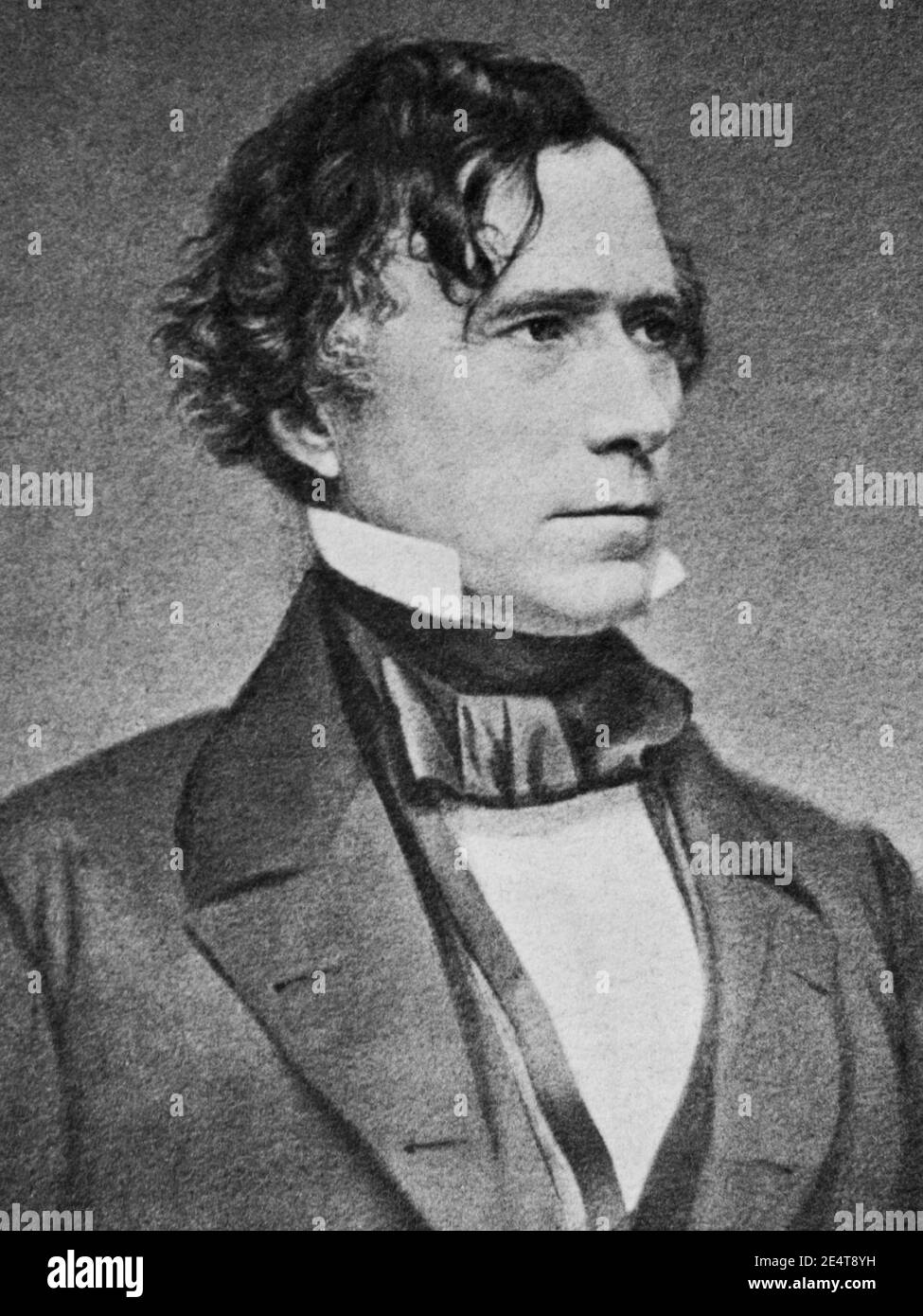 Mathew Brady - Franklin Pierce - prodotto alternativo (tagliato). Foto Stock