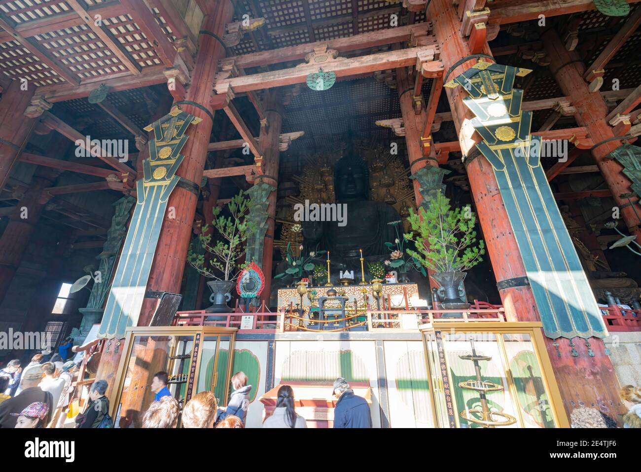 Nara, DIC 17: interno del centro storico di Tempio di Horyu Ji (il Tempio della fioritura di Legge) sul dicembre 17, 2016 a Nara, Giappone Foto Stock