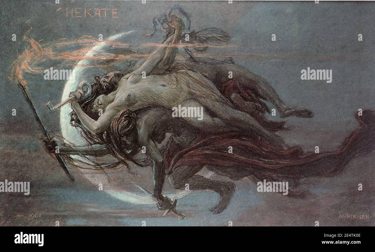 Maxmilián Pirner - HEKATE (1901). Foto Stock