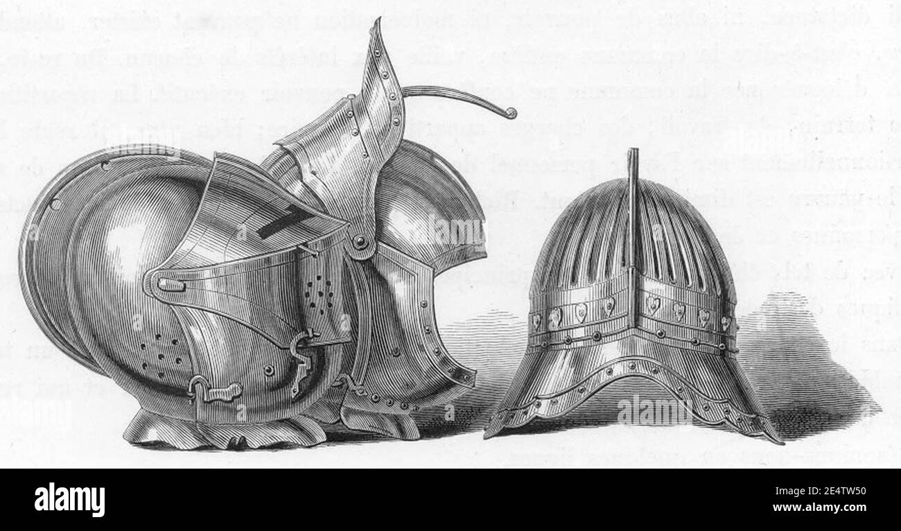 CASCHI DA BATTAGLIA LITUANI MEDIEVALI. Foto Stock