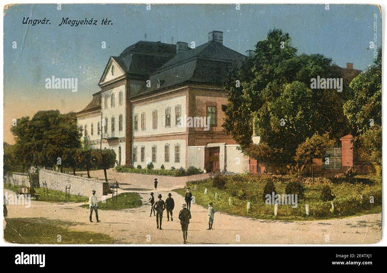 Megyeház tér Sala Regionale piazza. Foto Stock