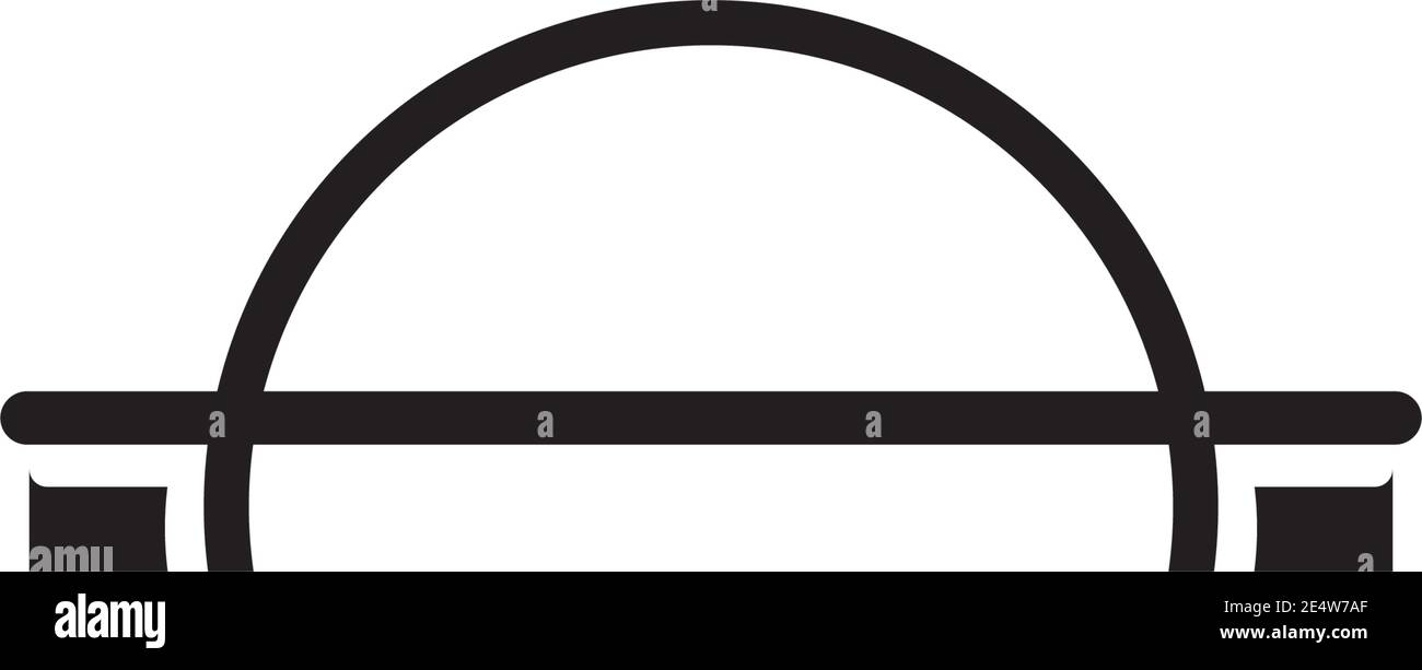 Modello di illustrazione vettoriale di ispirazione per il disegno del logo dell'icona del ponte Illustrazione Vettoriale