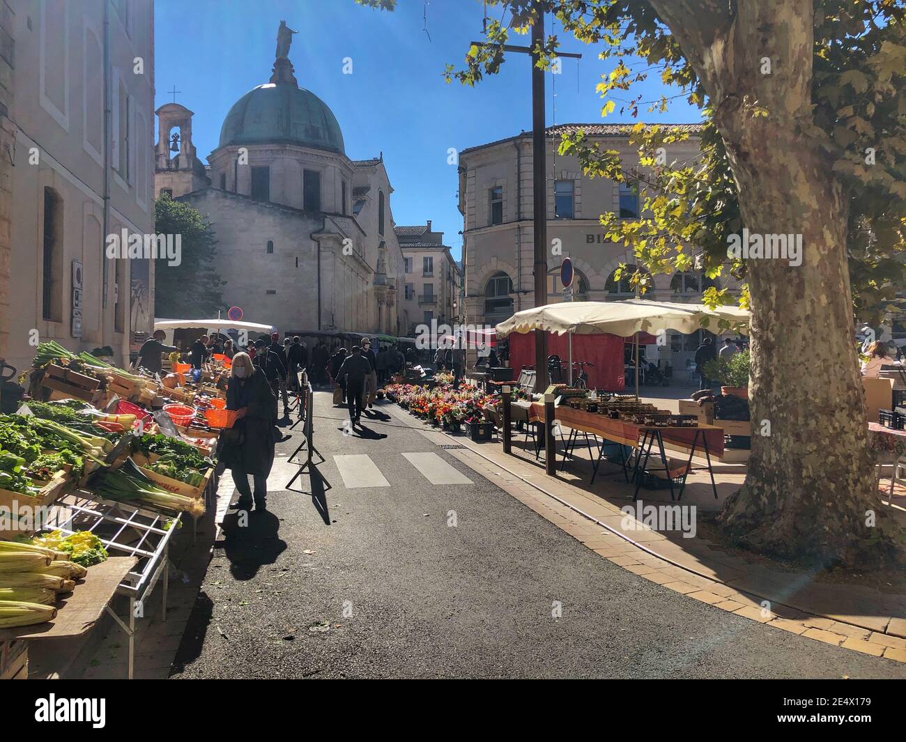 Mercato provenzale ad Apt, Provenza Foto Stock