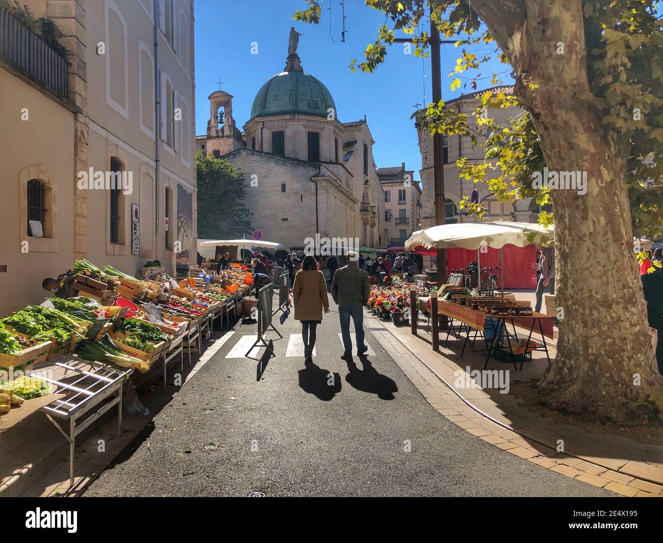 Mercato provenzale ad Apt, Francia Foto Stock