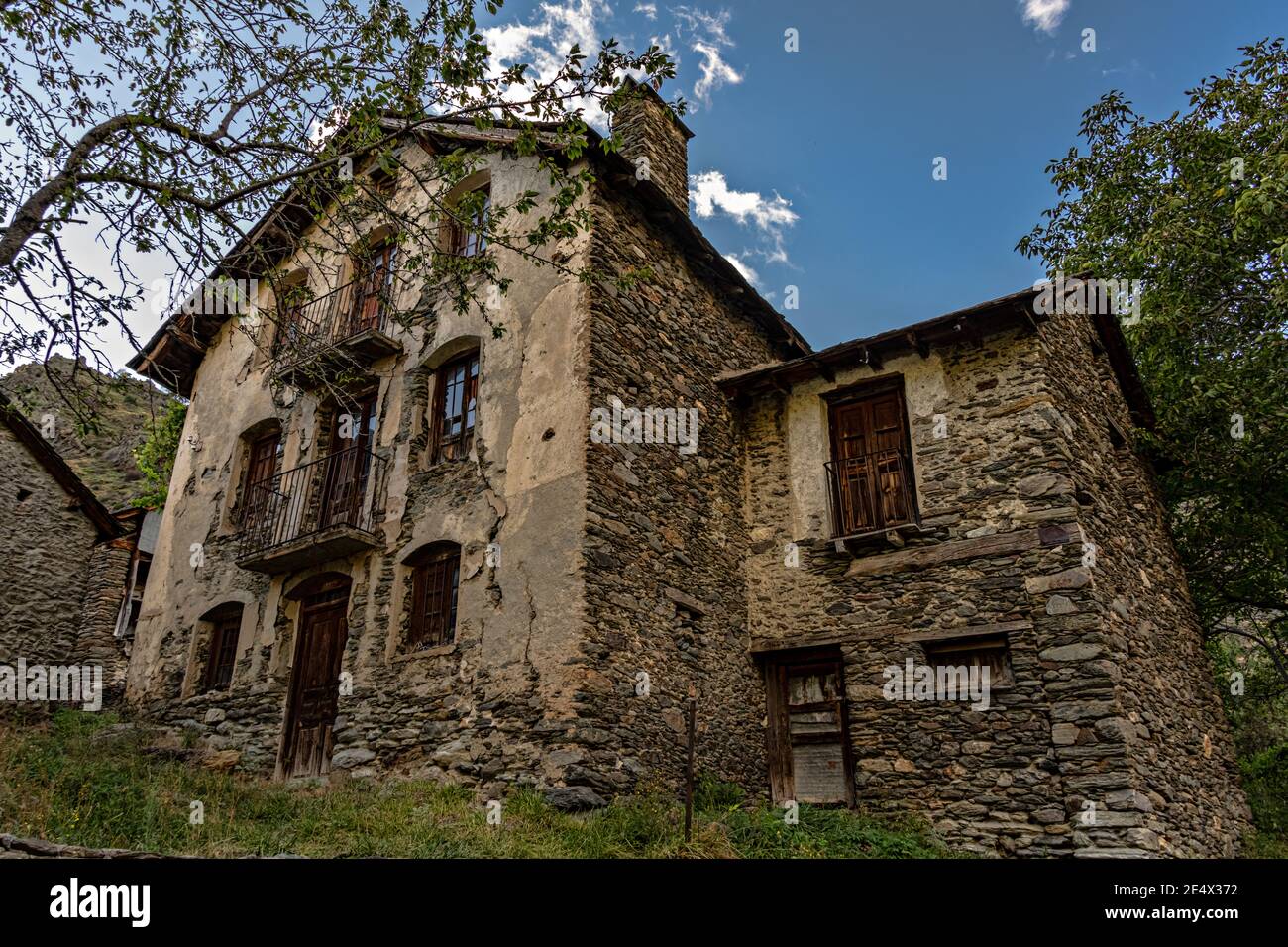Berros Sobira, villaggio abitato a Pallars Sobira, Pirenei catalani, Catalogna, Spagna. Foto Stock