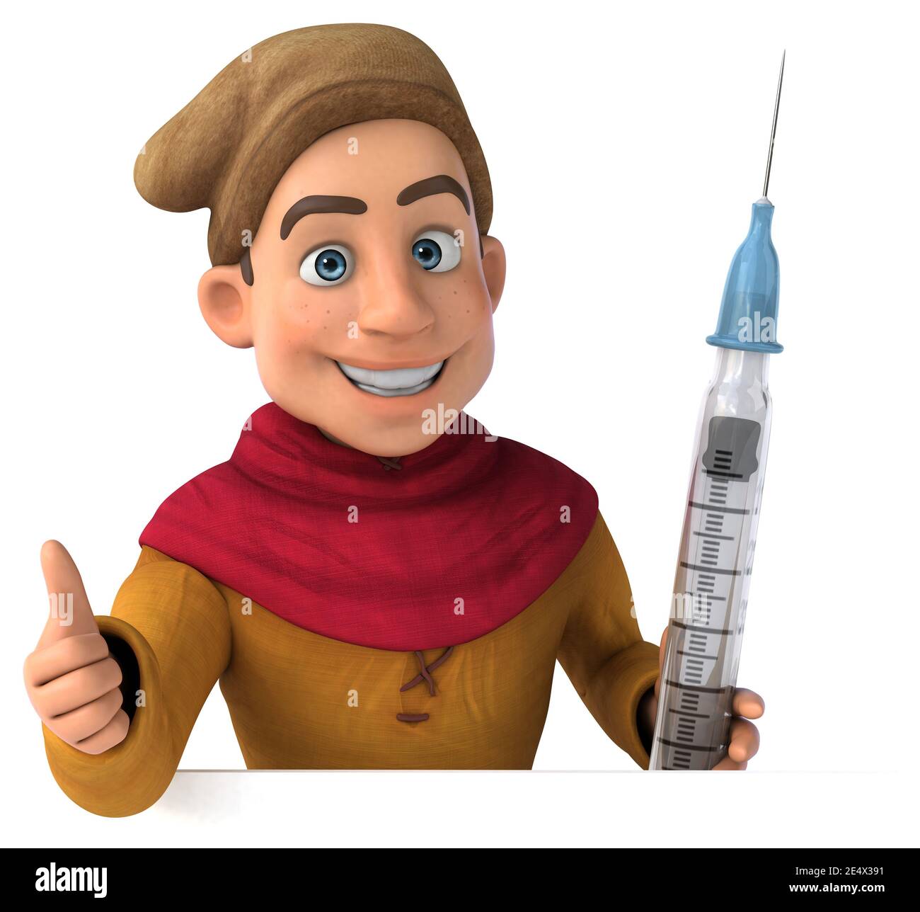 3D Illustrazione di un carattere storico medievale Foto Stock