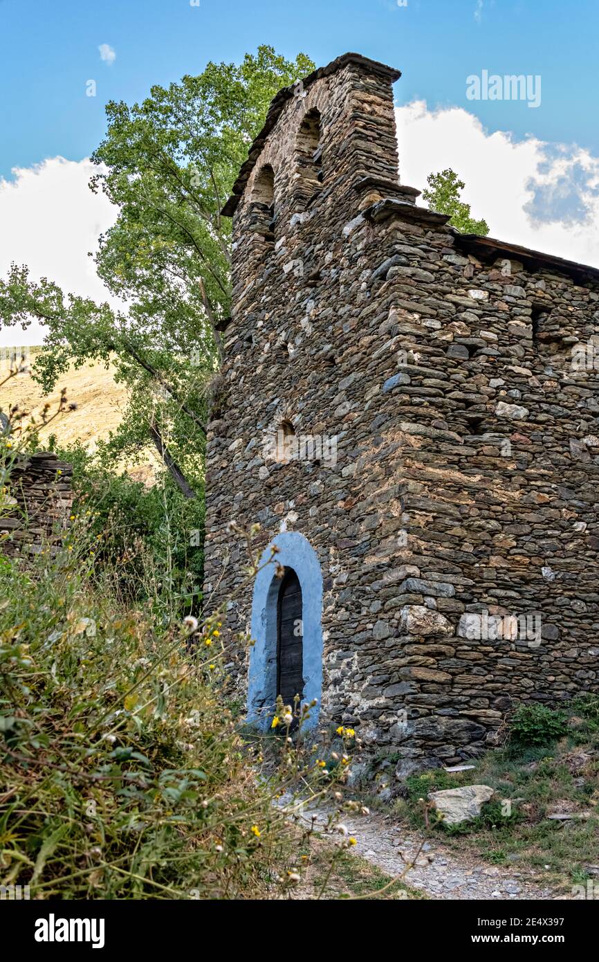 Berros Sobira, villaggio abitato a Pallars Sobira, Pirenei catalani, Catalogna, Spagna. Foto Stock