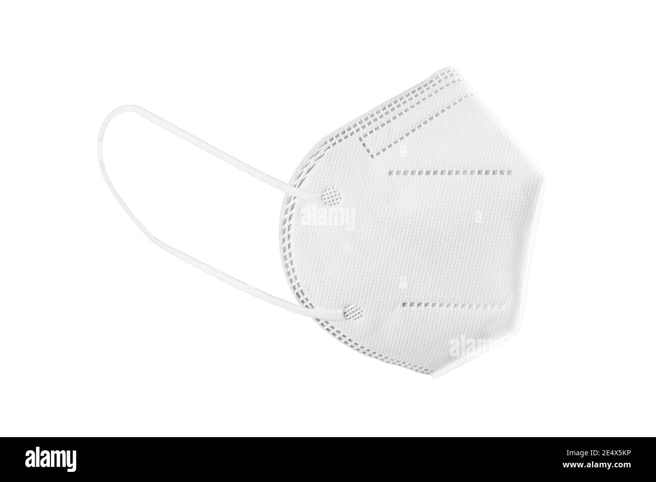 Maschera facciale KN95, FFP2, FFP3 isolata su sfondo bianco. Dispositivi di protezione individuale contro il coronavirus Covid-19 Foto Stock