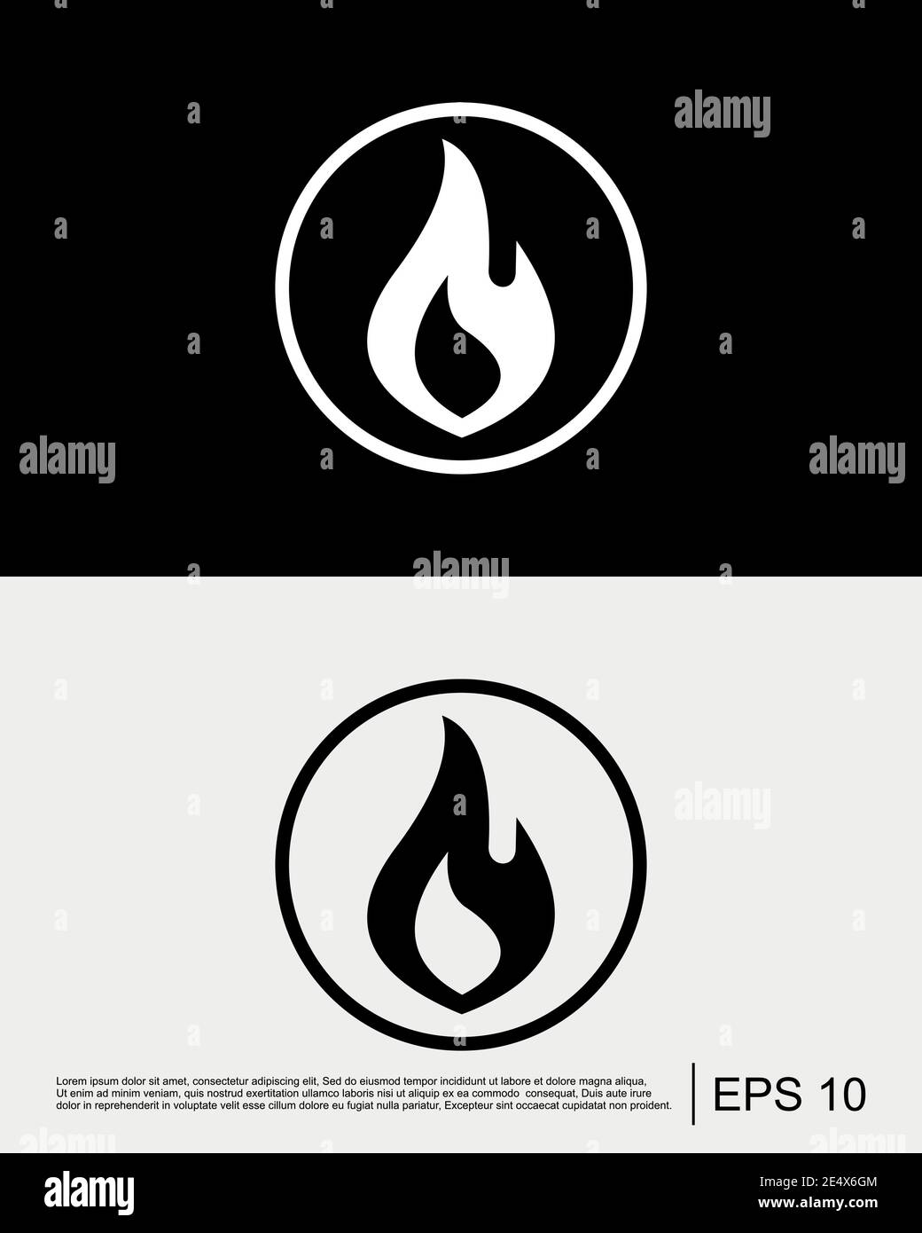 Modello fuoco fiamma calda Illustrazione Vettoriale
