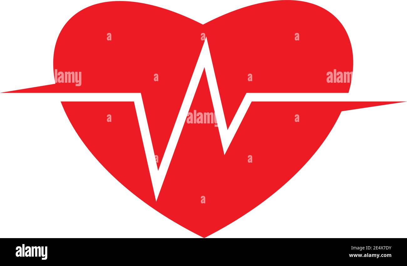 immagine vettoriale della linea del battito cardiaco Illustrazione Vettoriale