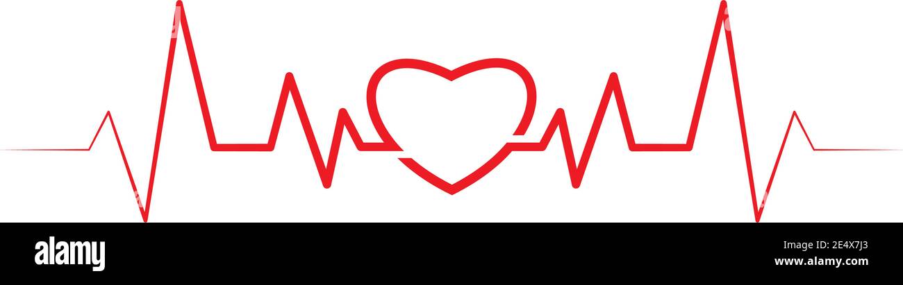 immagine vettoriale della linea del battito cardiaco Illustrazione Vettoriale