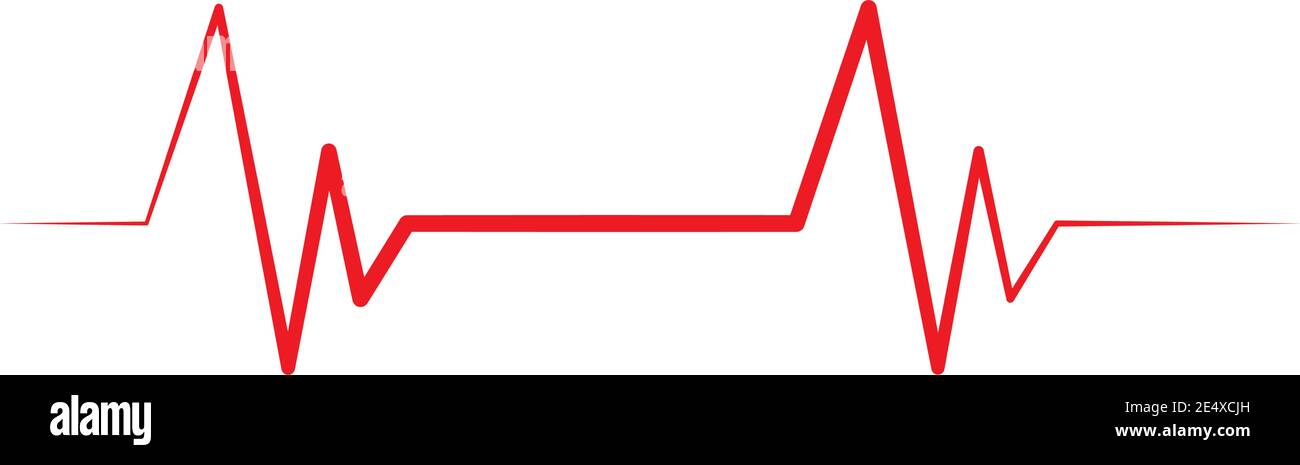 immagine vettoriale della linea del battito cardiaco Illustrazione Vettoriale
