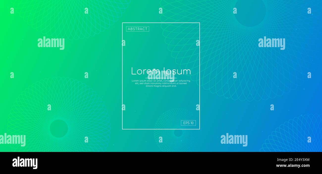 Forma della linea circolare colore ciano brillante con lo spazio. Illustrazione vettoriale. Illustrazione Vettoriale