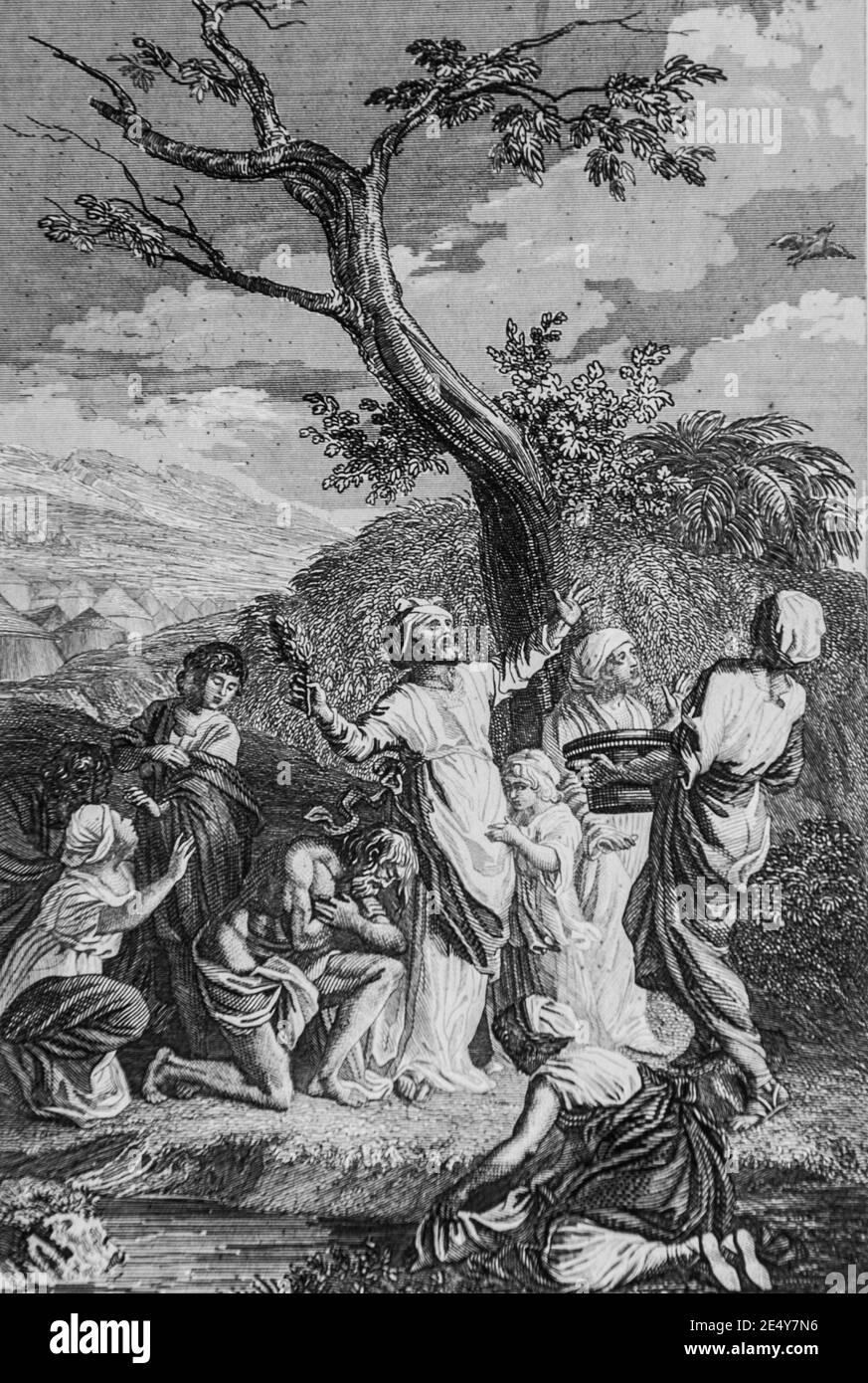 purification d'un lepreu, testamento antico, la bibbia par le maistre de sacy, editeur guiraudet et jouaust 1836 Foto Stock