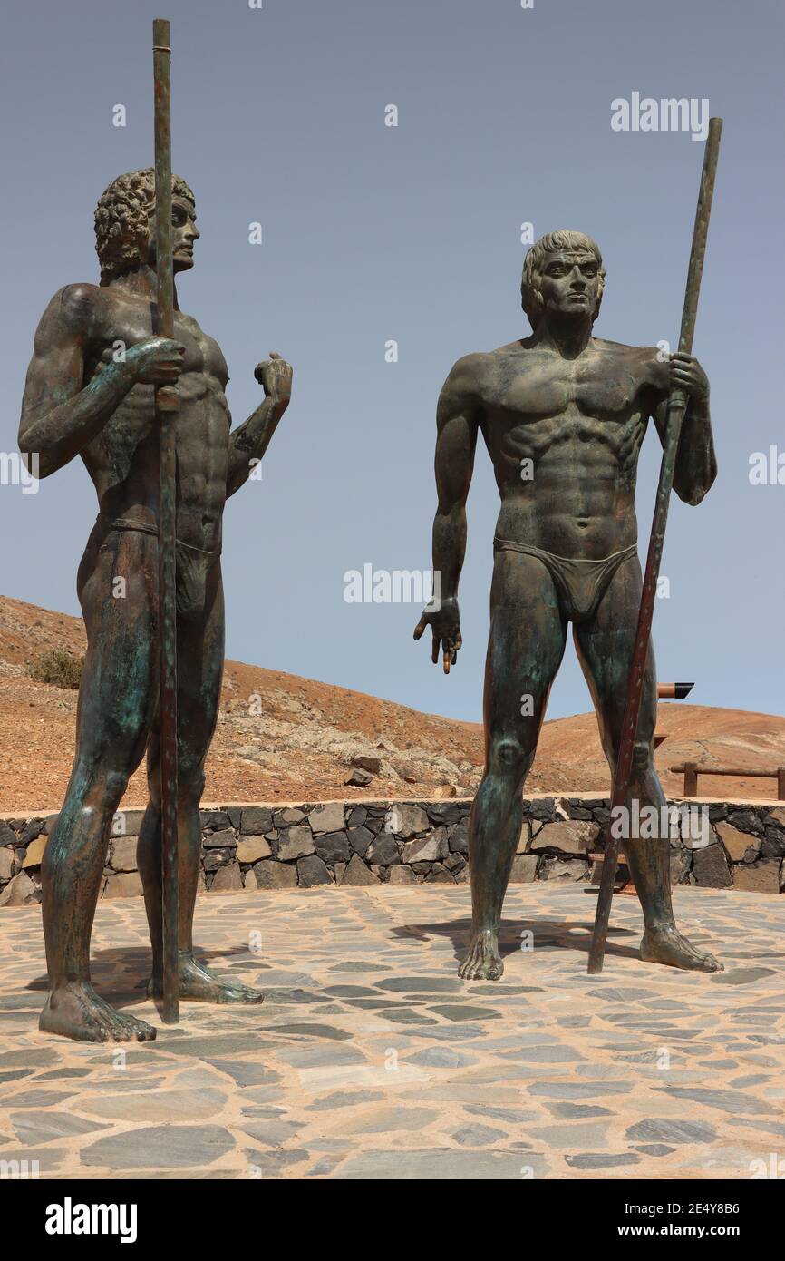 Punto di vista di Guise y Ayose, Fuerteventura, Isole Canarie, Spagna Foto Stock