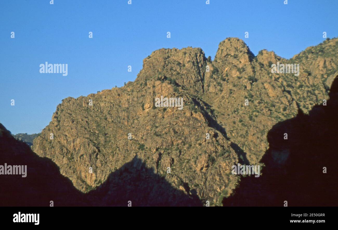 Corsica, Francia. Scala di Santa Regina (scannerizzata da Fujichrome Velvia) Foto Stock