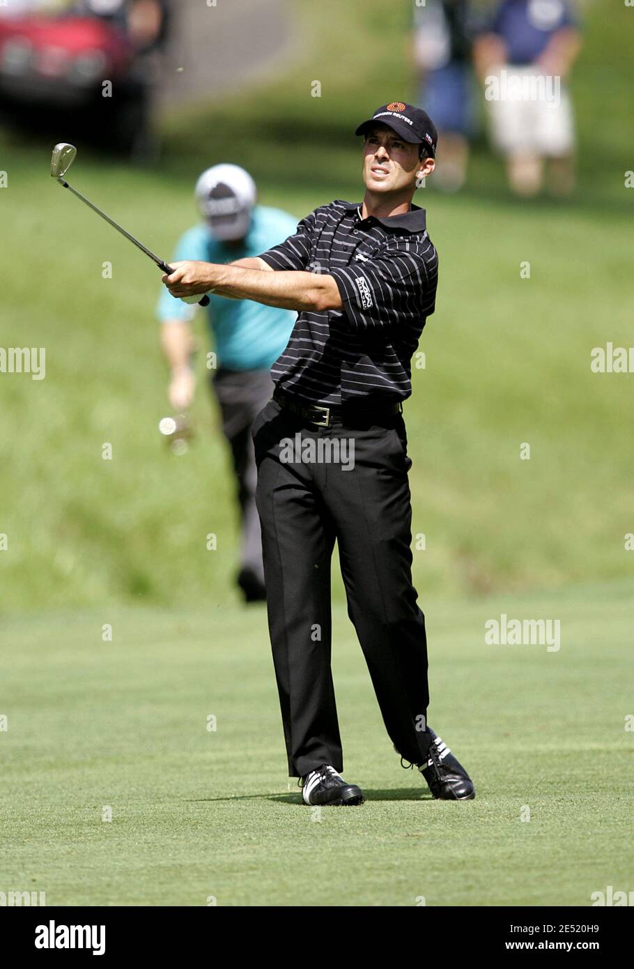 Mike Weir in azione durante l'ultimo round del Memorial Tournament al Muirfield Village Golf Club di Dublino, Ohio, USA, il 1° giugno 2008. Foto di Scott Terna/Cal Sport Media/Cameleon/ABACAPRESS.COM Foto Stock