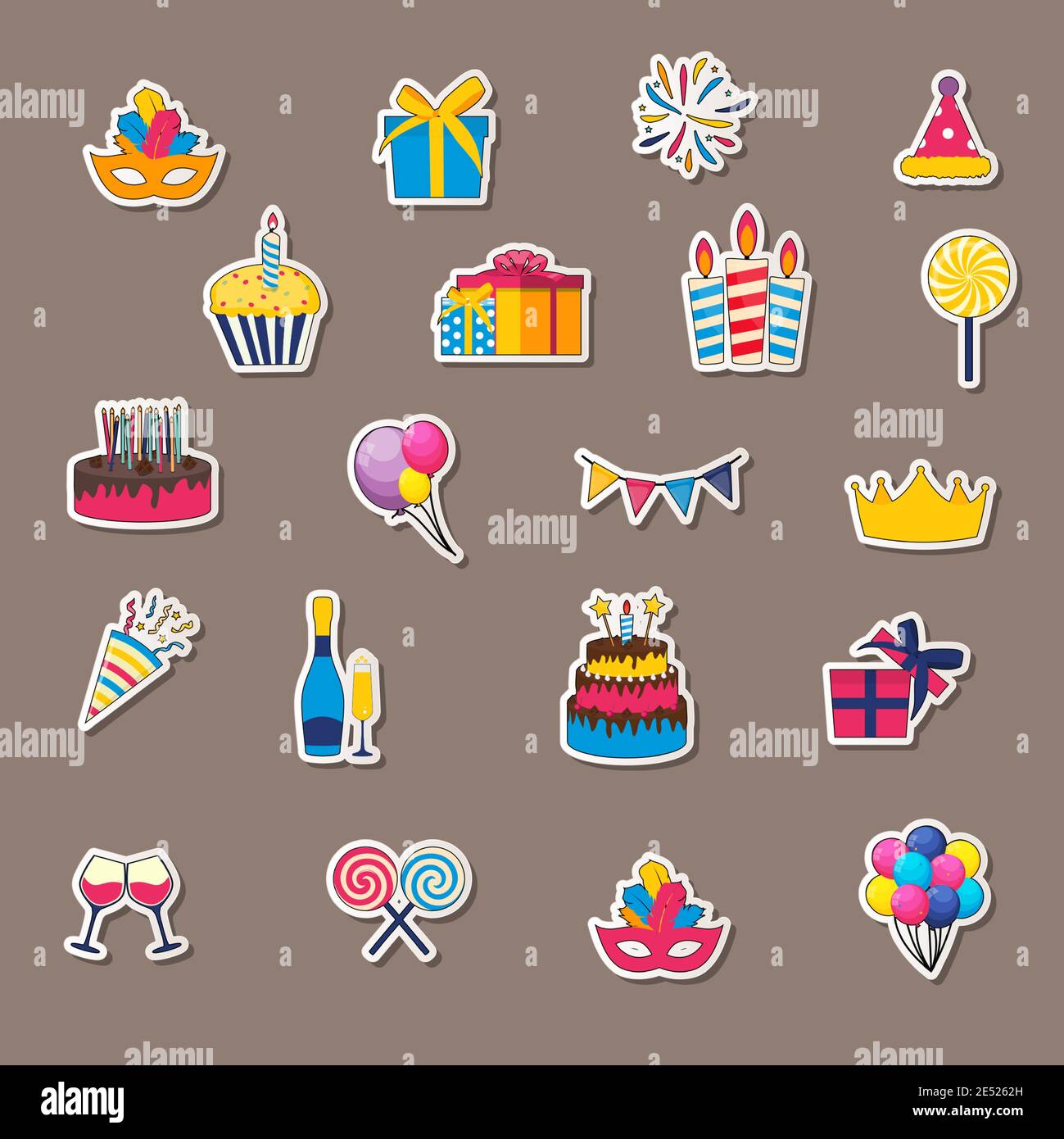 Happy birthday sticker immagini e fotografie stock ad alta risoluzione -  Alamy