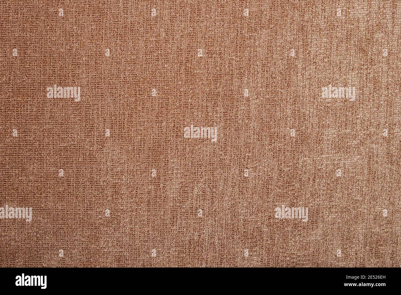 La consistenza del tessuto marrone grossolano. Viene utilizzato per la tappezzeria di mobili rustici. Foto Stock
