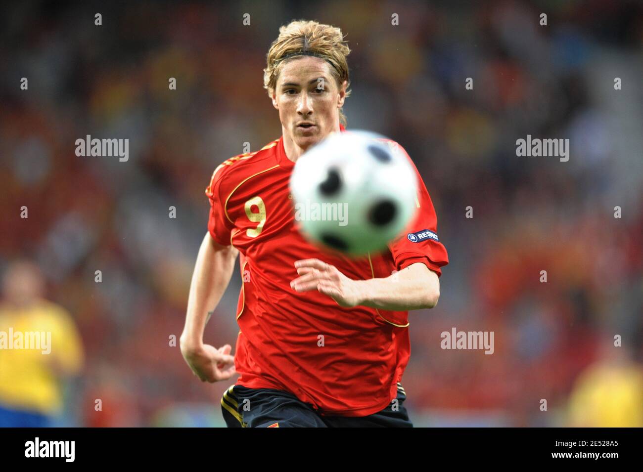 Fernando Torres in Spagna durante il Campionato europeo UEFA 2008, Gruppo D, Spagna contro Svezia al Tivoli Neu Stadieum di Innsbruck, Austria, il 14 giugno 2008. La Spagna ha vinto 2-1. Foto di Orban-Taamallah/Cameleon/ABACAPRESS.COM Foto Stock