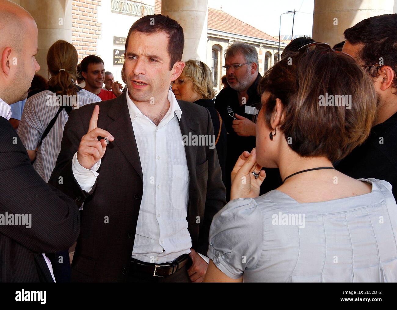 Benoit Hamon, eurodeputato socialista francese, si è riunito a Bordeaux, in Francia, il 21 giugno 2008. Foto di Patrick Bernard/ABACAPRESS.COM Foto Stock