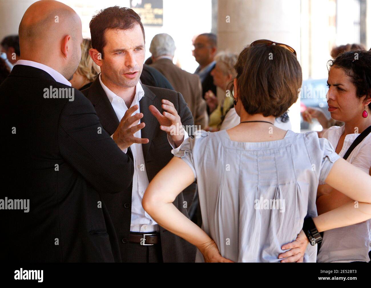 Benoit Hamon, eurodeputato socialista francese, si è riunito a Bordeaux, in Francia, il 21 giugno 2008. Foto di Patrick Bernard/ABACAPRESS.COM Foto Stock