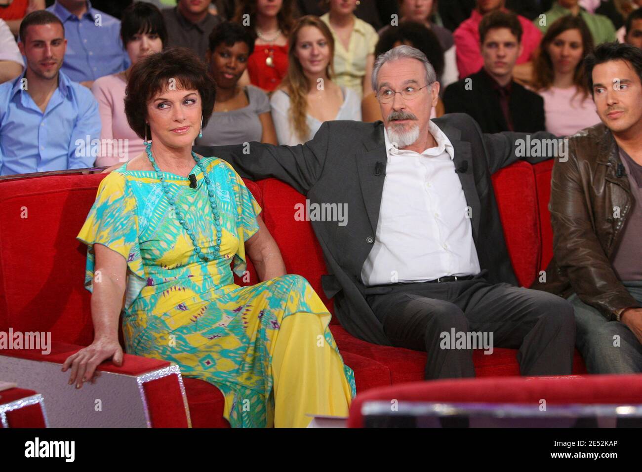 Anny Duperey ET Bernard le Coq lors de l'enregistrement de l'emission Vivement Dimanche a Paris, France, le 30 avril 2008. Photo Max Colin/ABACAPRESS.COM Foto Stock