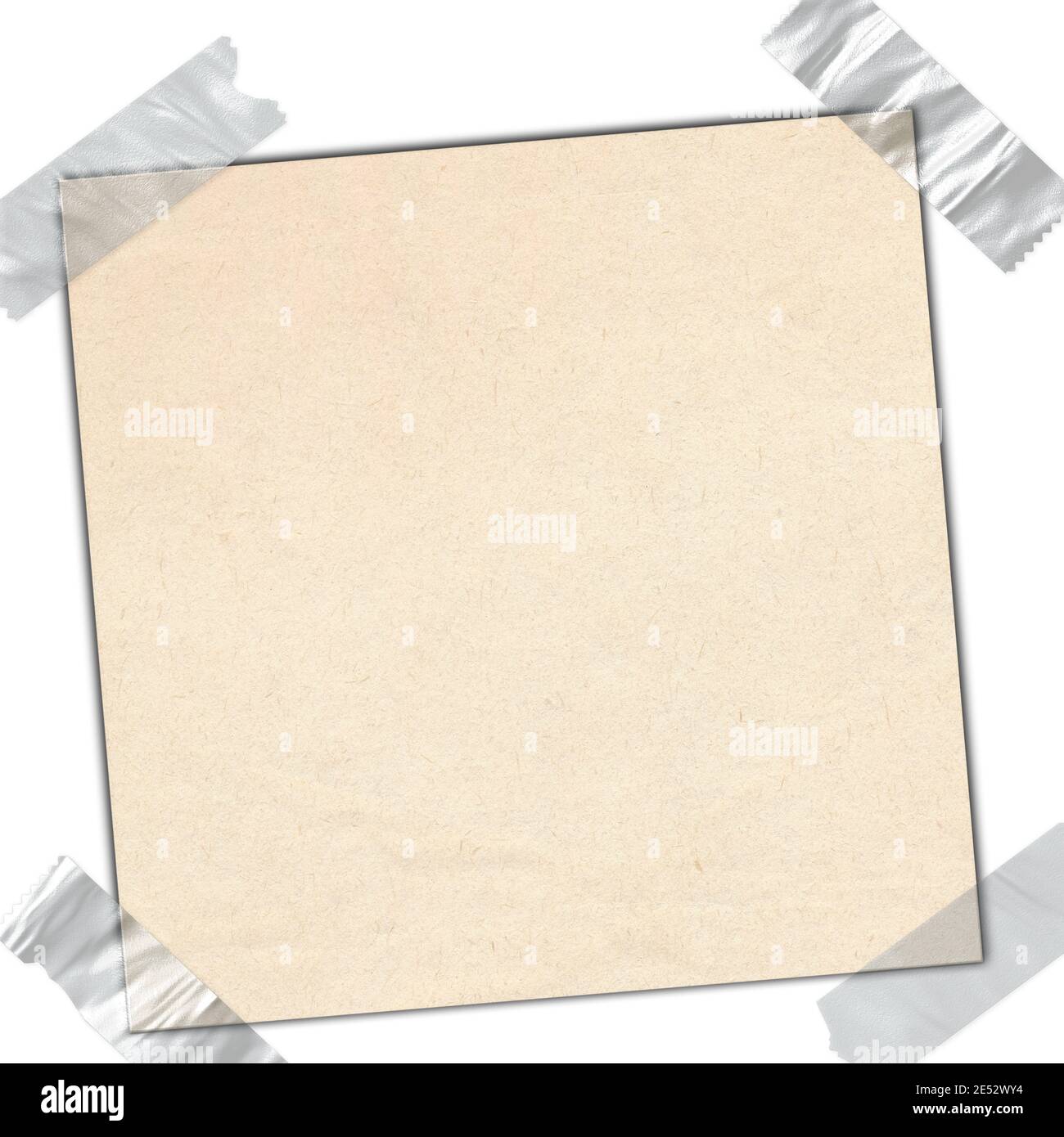 Nastri adesivi in cartone sigillati su sfondo bianco Foto Stock